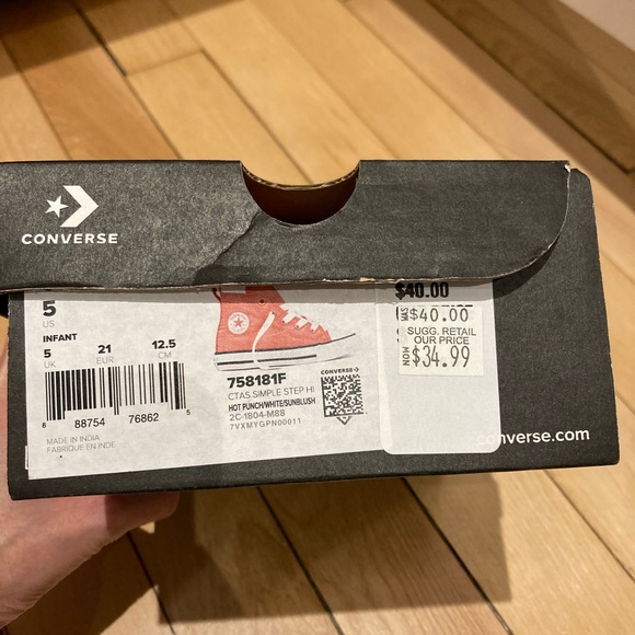 Converse pink, size 5 infant - Picture 3 of 3